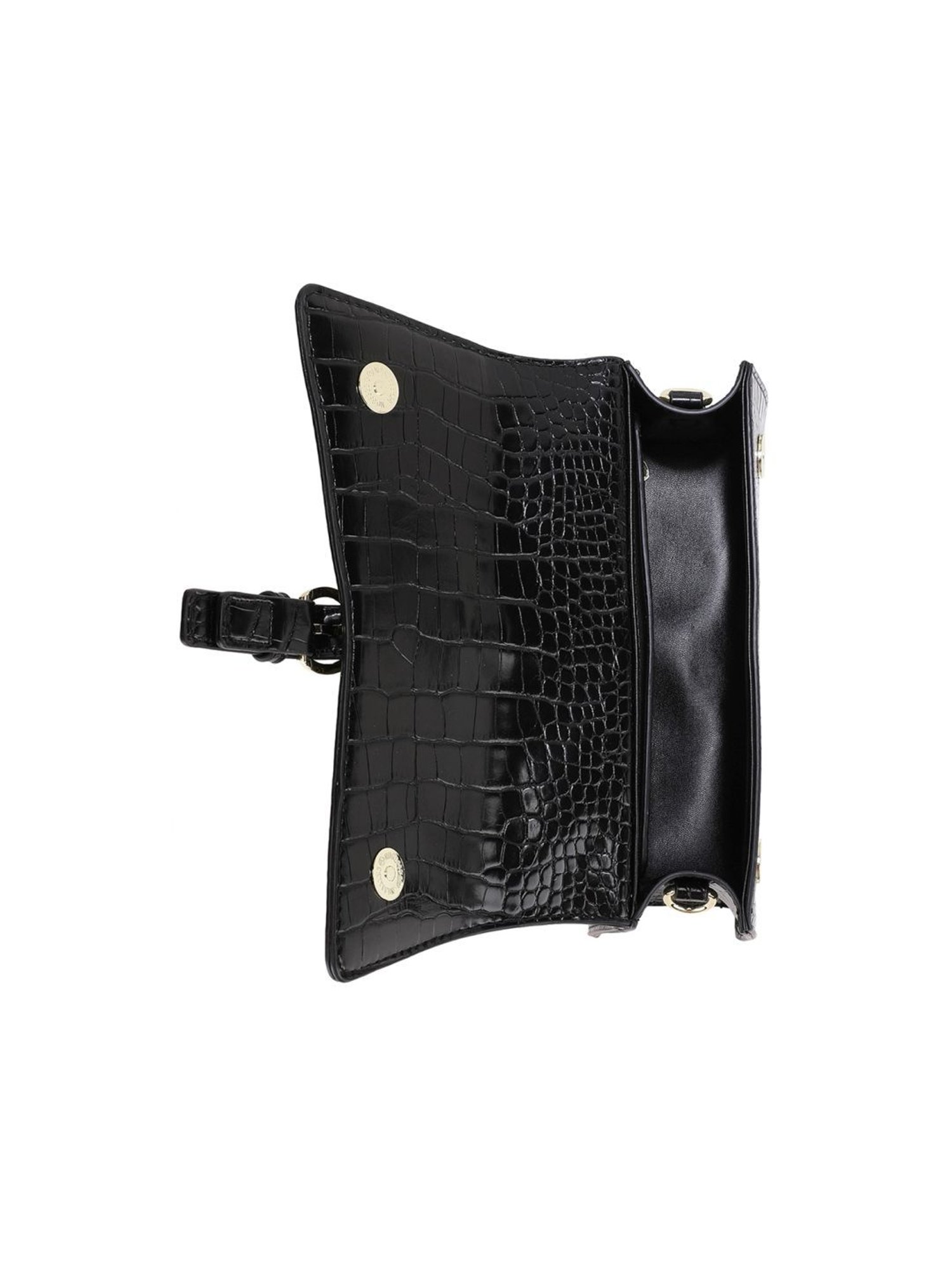 Tyra Isla Black Textured Faux Leather Satchel Handbag