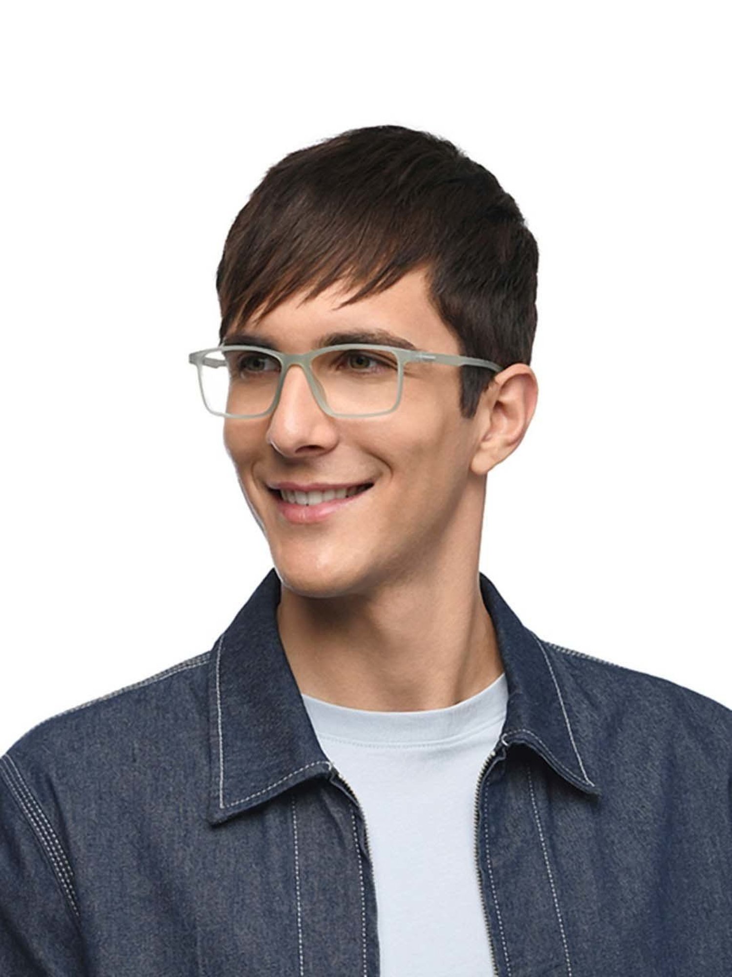 Lenskart Blu Green Rectangular Blue Light Protection Unisex Reading Glasses