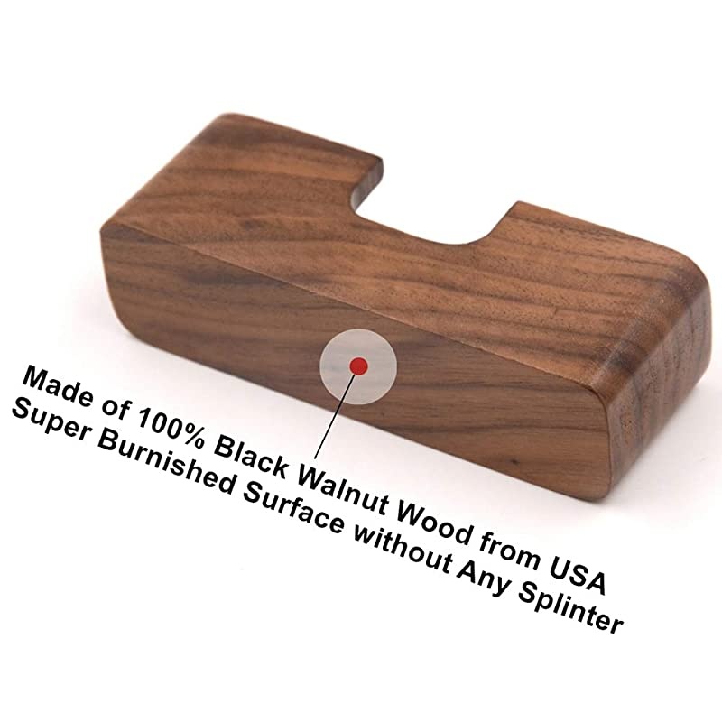 3Pack Walnut Wood Business Card Holder for Desk Wooden Business Card Organizer Case Stand