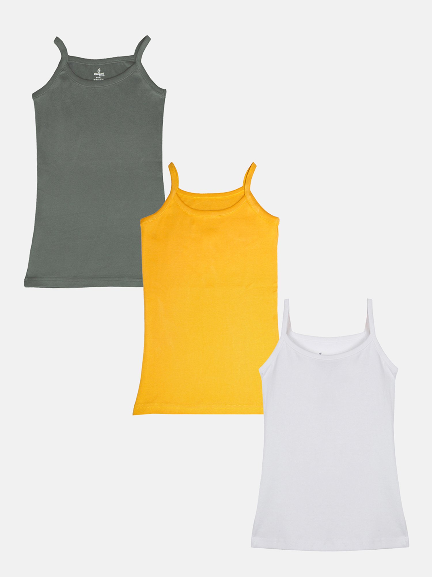 Kiddopanti Kids Black & Pink Solid Camisole (Pack Of 2)