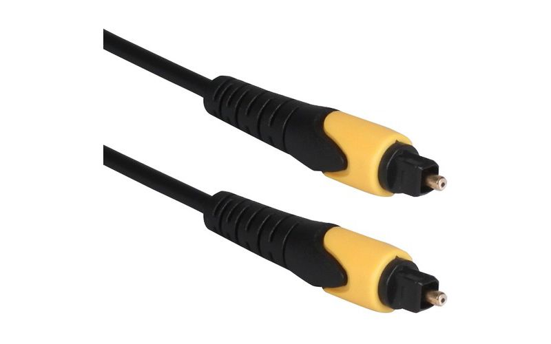 QVS Toslink Digital Optical Audio Cable - 15 ft Fiber Optic Audio Cable for Gaming Console, Audio Device - First End: 1 x Toslink Male Digital Audio