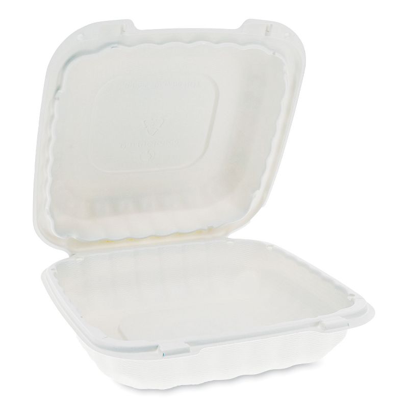 Pactiv Microwave Hinged Lid Containers, 8.31x8.35x3.1 YCN808010000