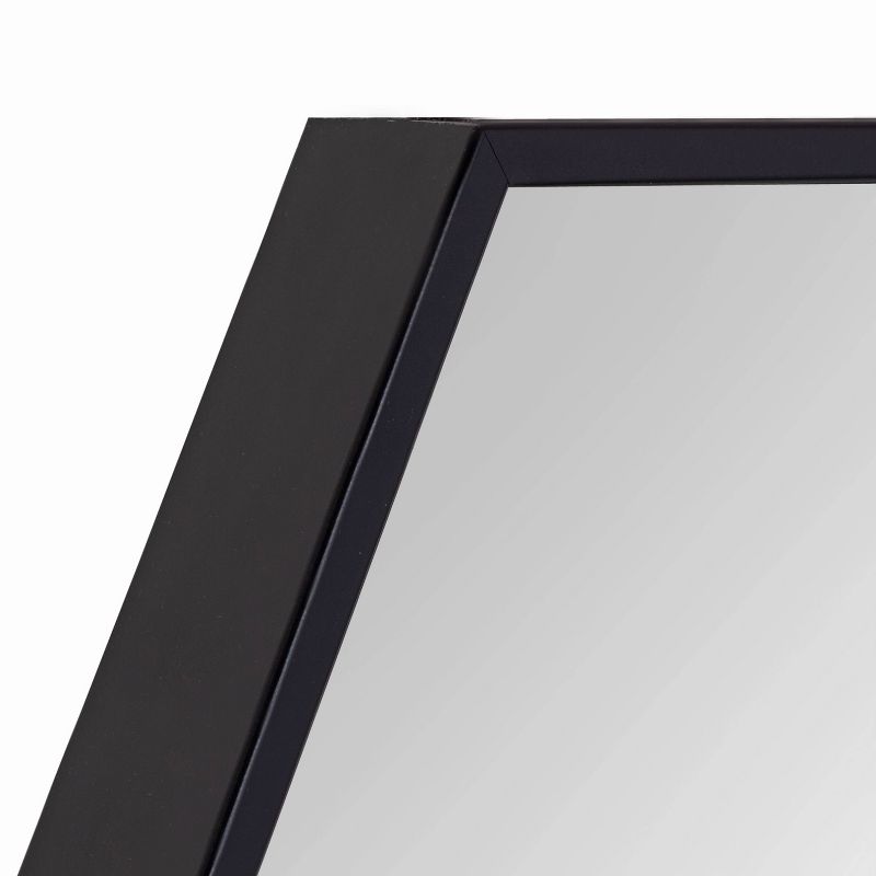 22" x 31" Rhodes Hexagon Wall Mirror Black - Kate & Laurel All Things Decor