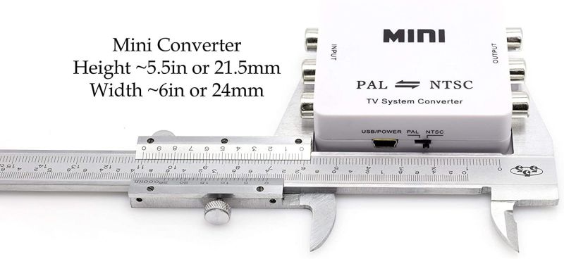 NTSC to PAL Converter Kit - TV Converter from PAL to NTSC - Bi-Directional TV System Converter Adapter with Two RCA Cables - (White) - Does NOT Convert Actual DVD OR VHS, ONLY Output