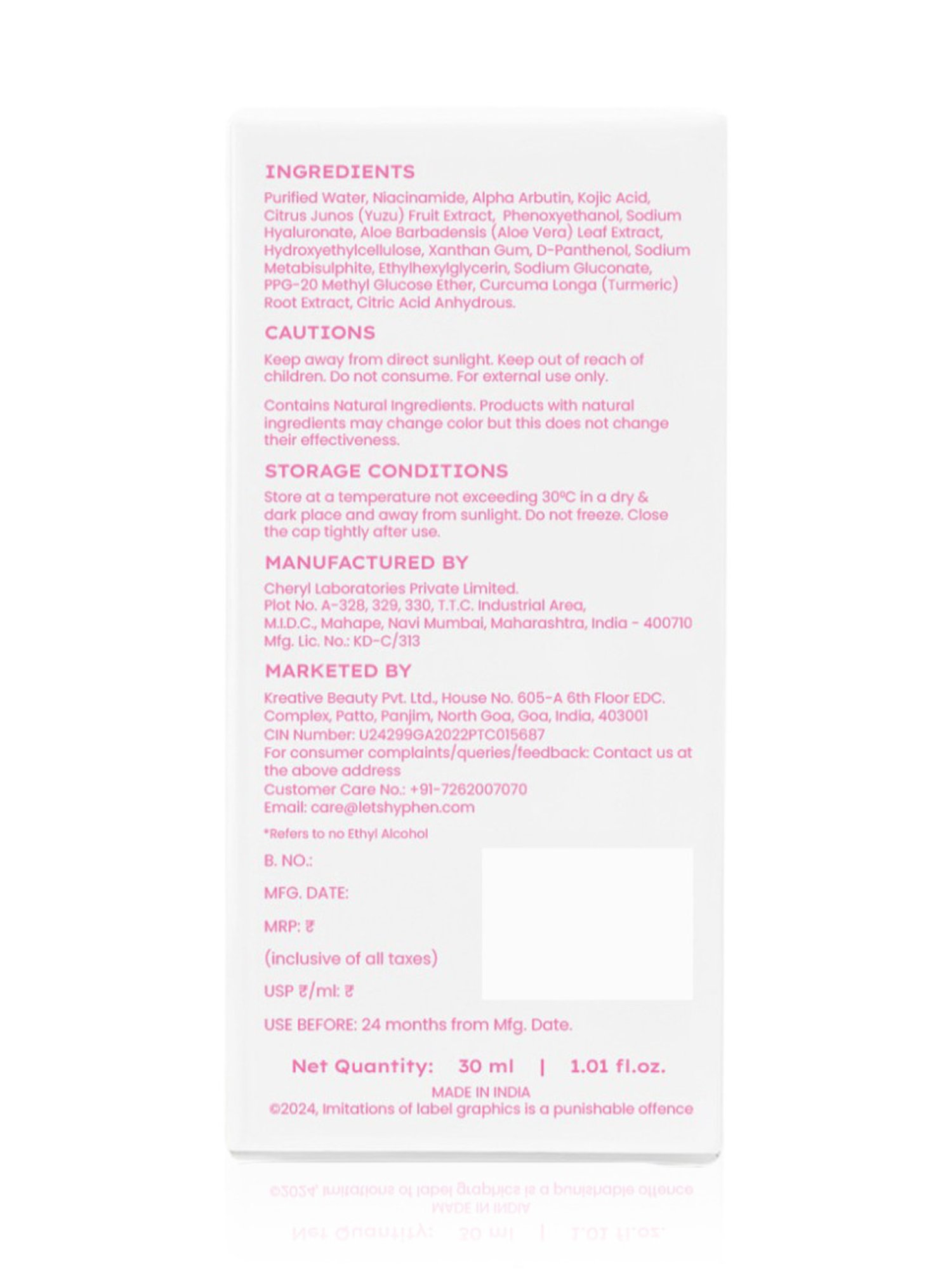 Hyphen Yuzu Bright Dark Spot Corrector Serum - 30 ml