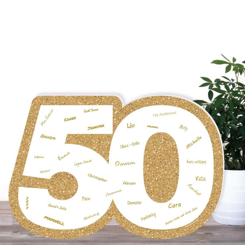 Big Dot of Happiness We Still Do - 50th Wedding Anniversary - Guest Book Sign - Anniversary Party Guestbook Alternative - Signature Mat