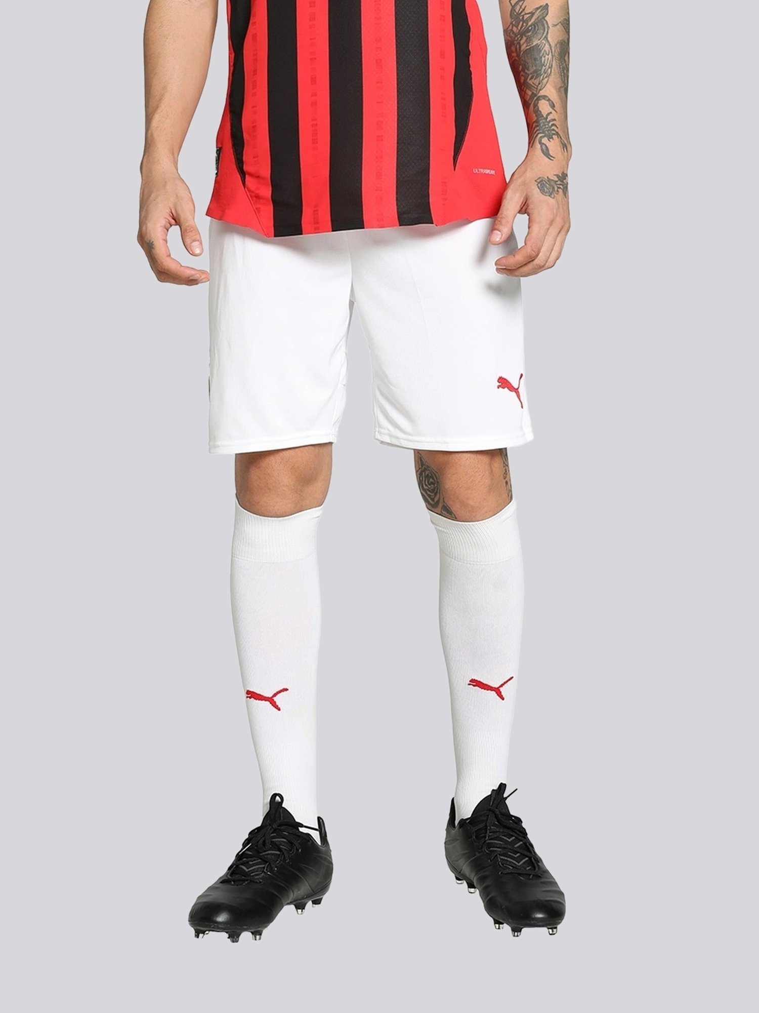 Puma AC Milan White Regular Fit Sports Shorts