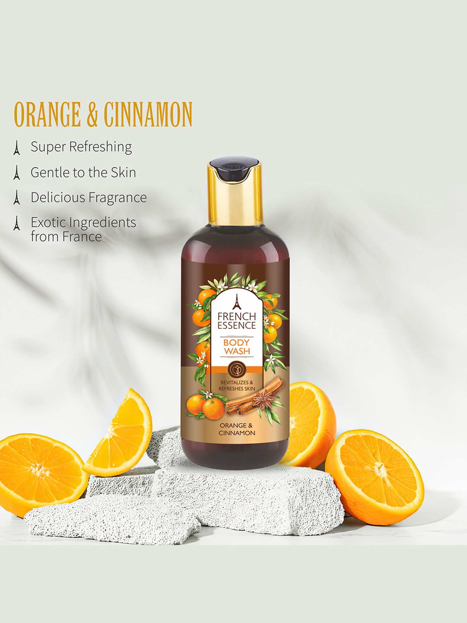 French Essence Orange & Cinnamon Body Wash - 300 ml