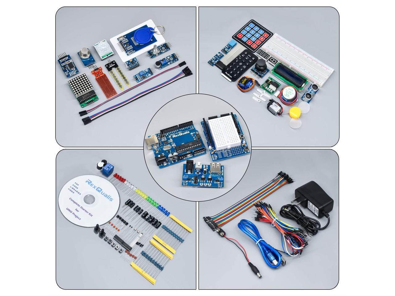 REXQualis Arduino UNO R3 Complete Starter Kit w/Detailed Tutorial for Arduino UNO