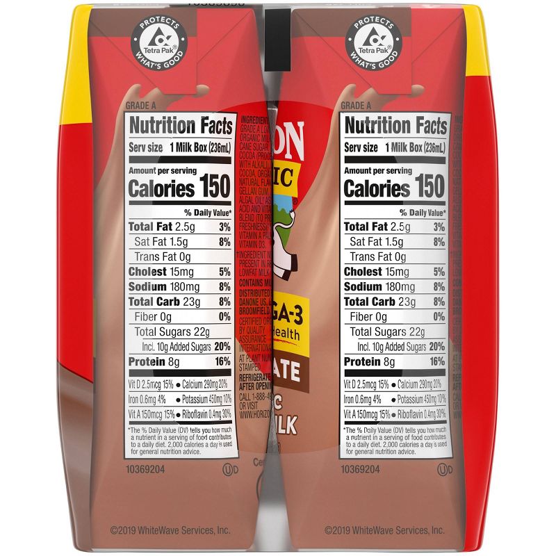 Horizon Organic 1% Chocolate Milk DHA Added - 6pk/8 fl oz Boxes