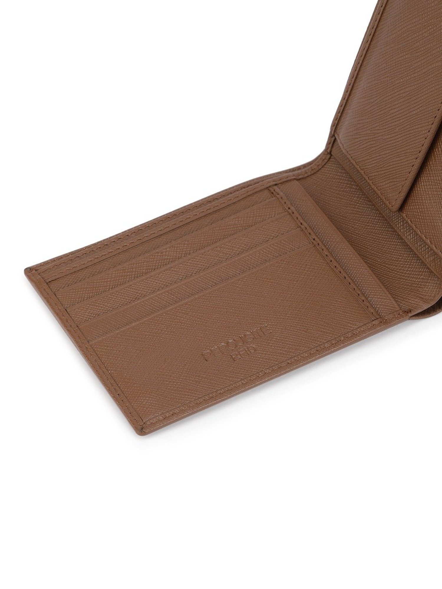 PERQUISITE Brown Casual Leather Bi-Fold Wallet for men