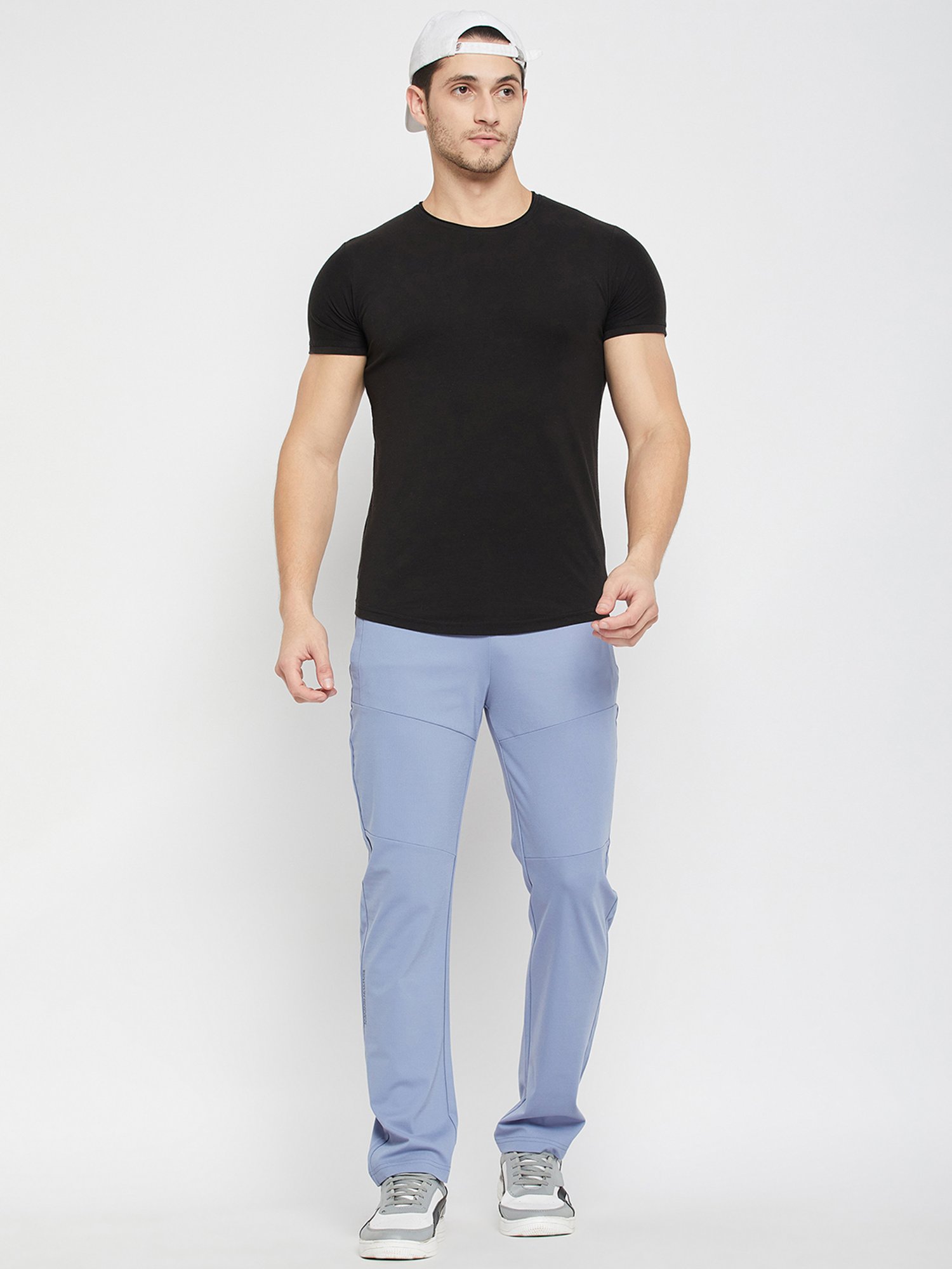 Okane Light Blue Regular Fit Trackpants