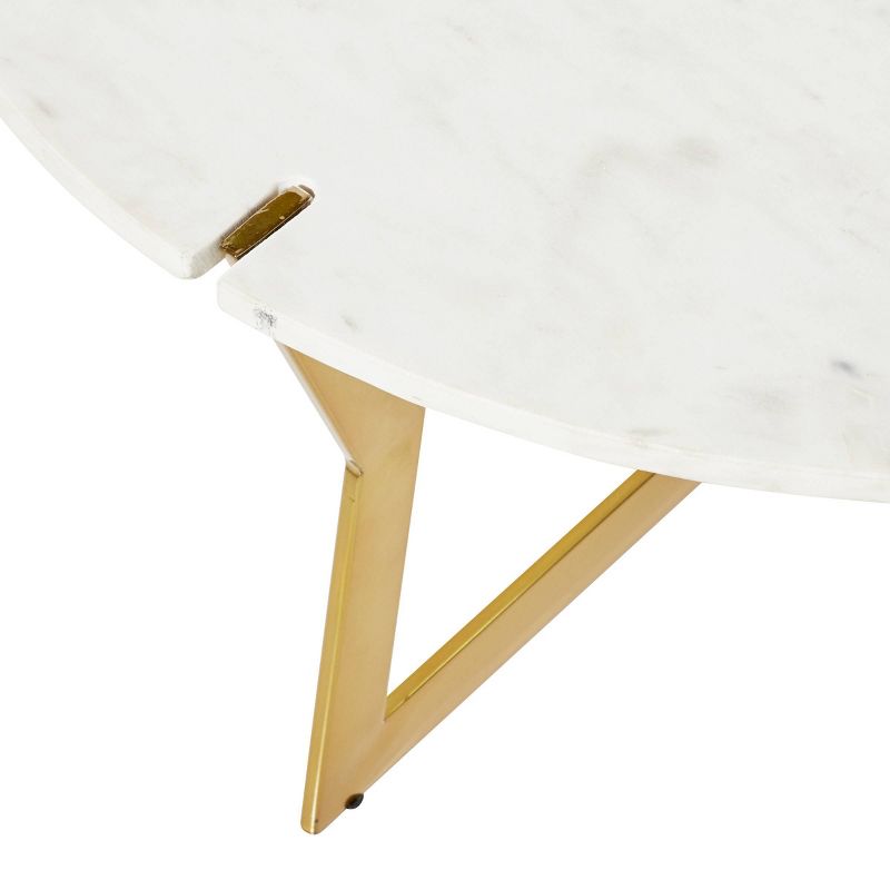 Contemporary Marble and Stainless Steel Coffee Table White - Venus Williams Collection