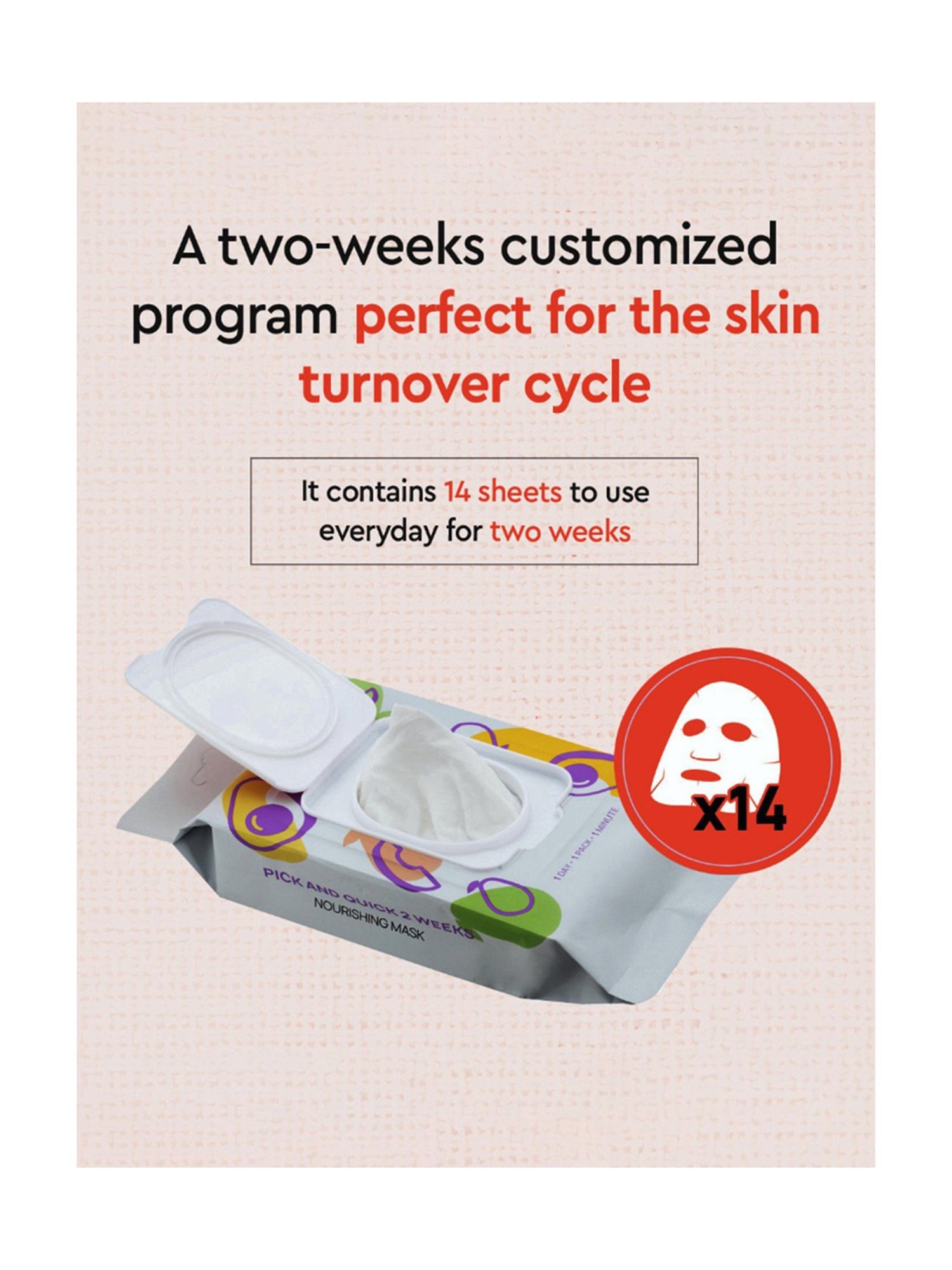 Dewytree Pick And Quick 2 Weeks Nourishing Mask - 14 Sheets