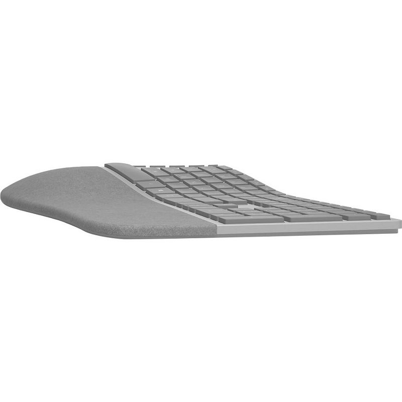 Microsoft Surface Ergonomic Keyboard Gray - Wireless - Bluetooth - QWERTY Key Layout - Made w/ Alcantara Material