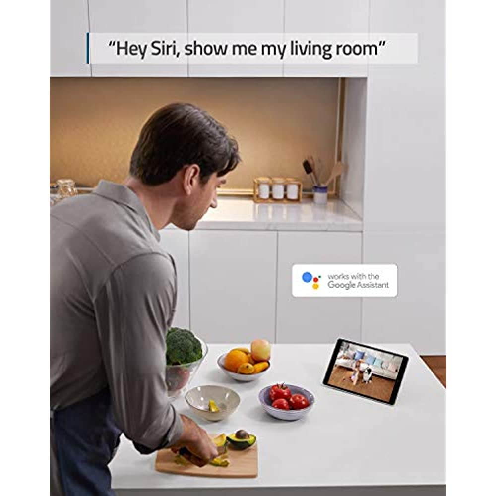 eufy Security 1080P Indoor Cam, Plug-in Security Indoor Camera with Wi-Fi, Human and Pet AI, Works with Voice Assistants, Night Vision, Two-Way Audio, HomeBase Not Required