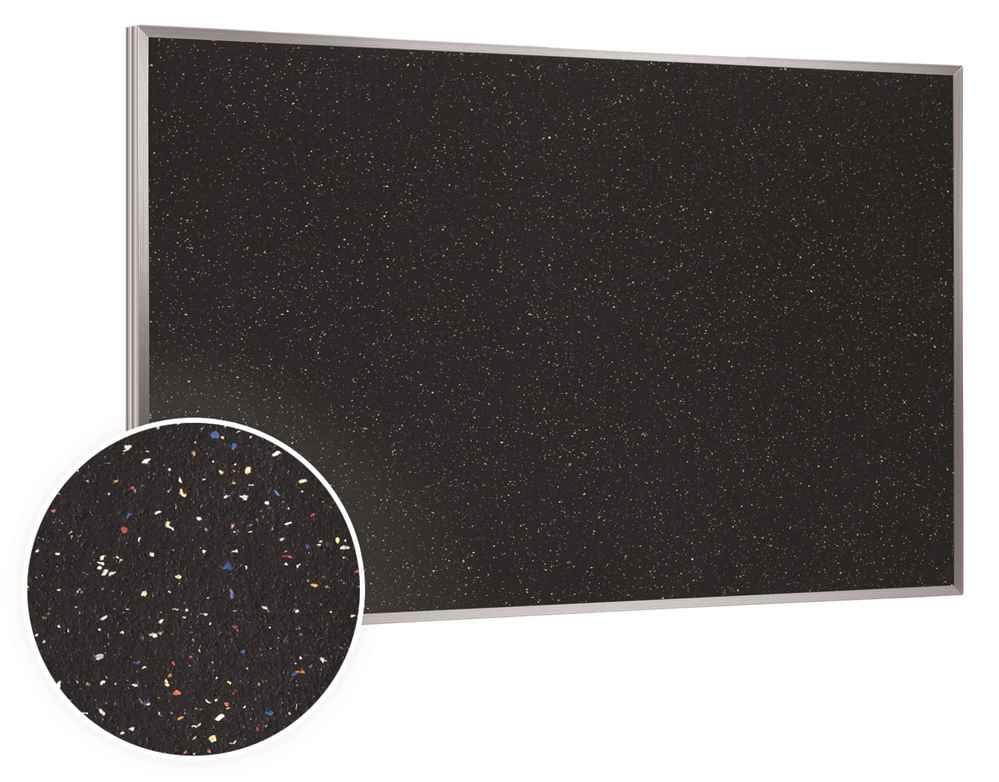 24.0" x 36.0" Aluminum Frame Recycled Rubber Bulletin Board - Confetti