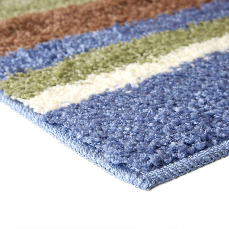 19.6"x31.5" Avalon Comfort Bath Mat Blue/Green - Home Dynamix