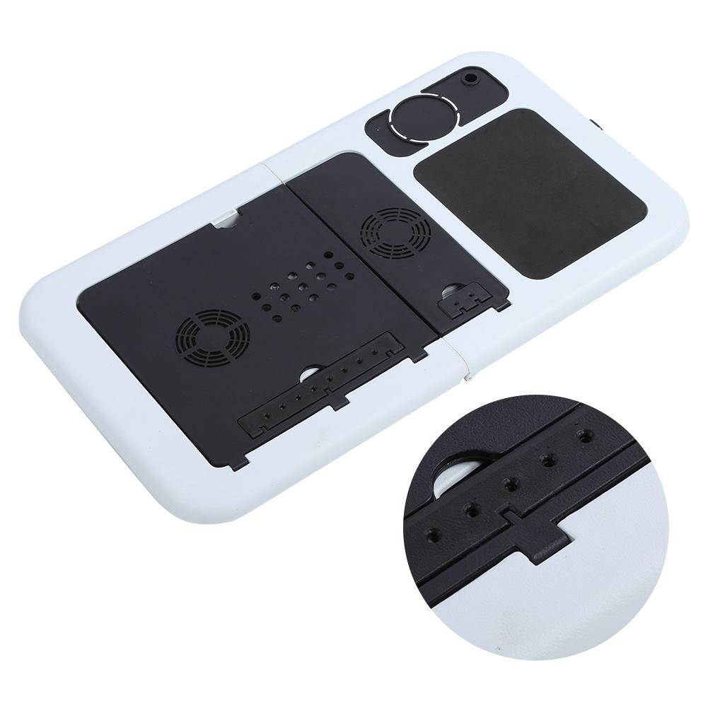 Foldable Table Laptop Lap Desk E-Table Bed With USB Cooling Fans Stand Home