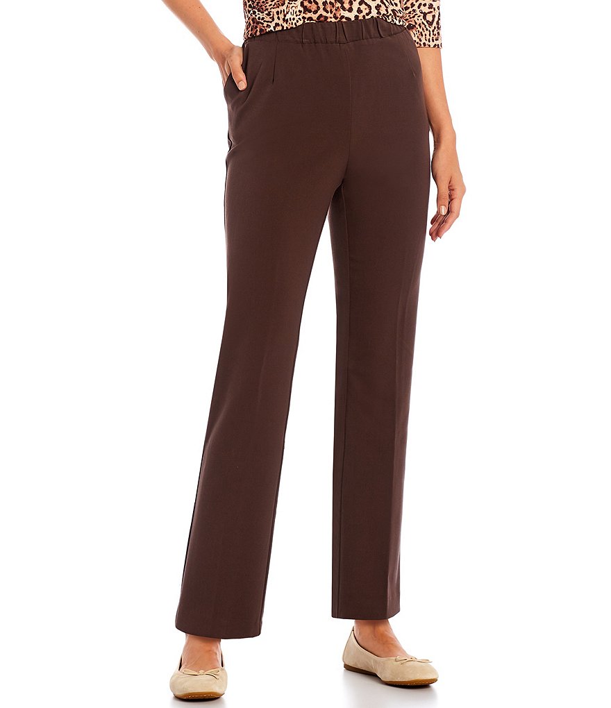 Allison Daley Petite Size City Stretch Straight Leg Pull-On Pants