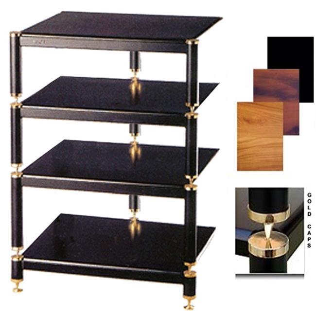 VTI Manufacturing BL304GC-03 3 Gold Capspike Black Poles 1 Cherry Shelf 9 in. High Additional Shelf