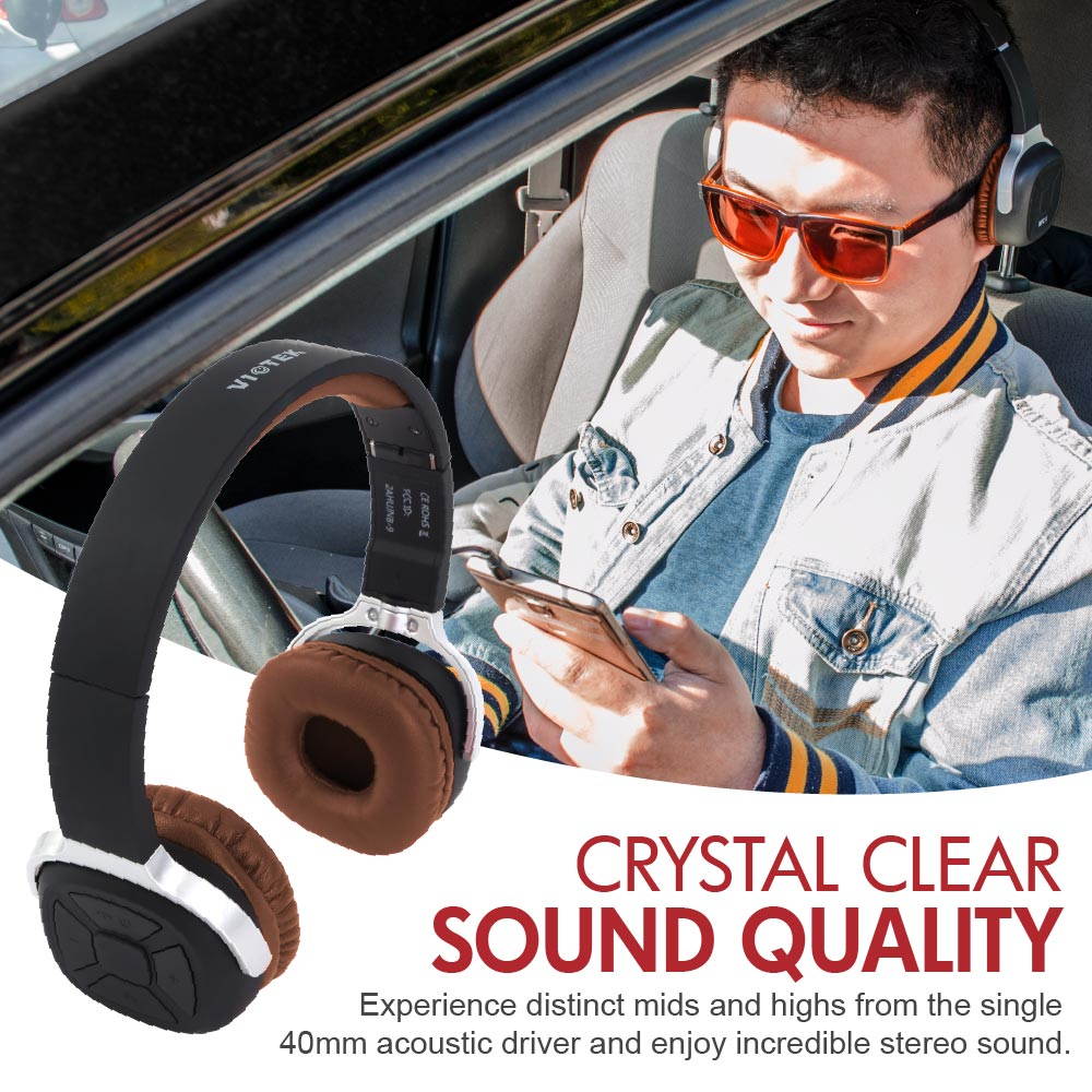 Viotek NB-9 Ultra Soft Sports Wireless Bluetooth Headphones -- Noise Cancelling Headset