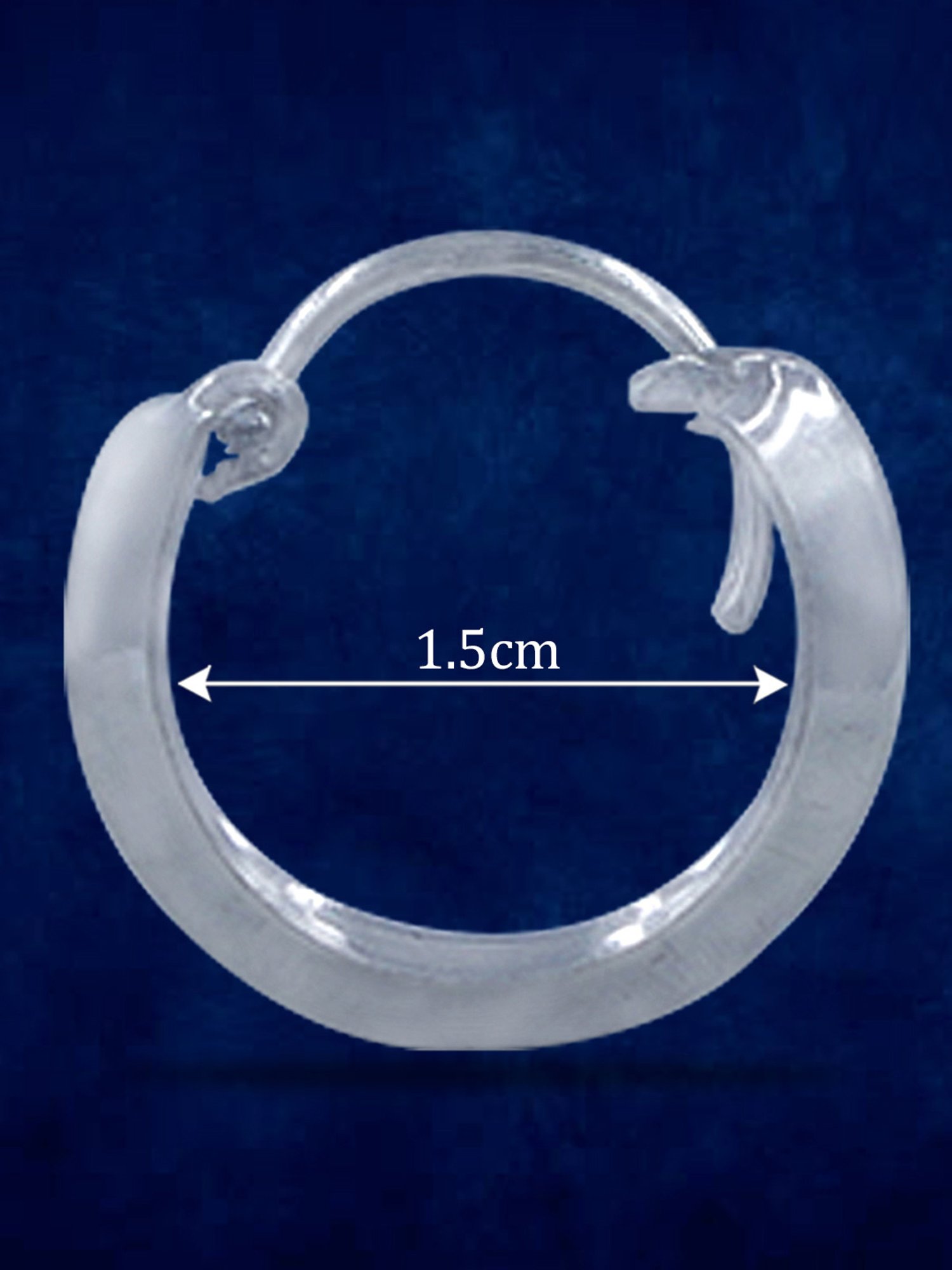 Taraash 92.5 Sterling Silver Plain Hoop Earrings for Women