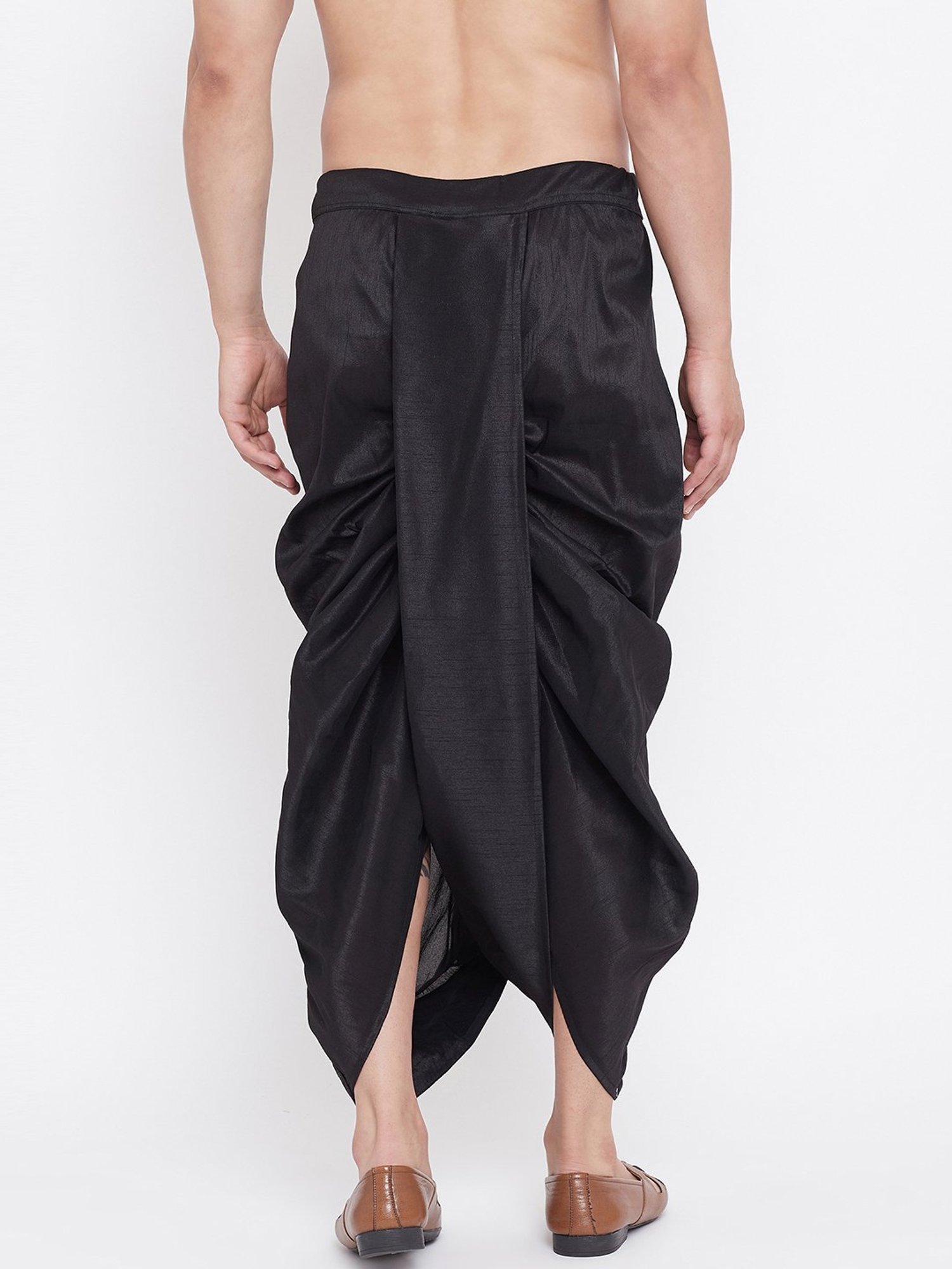 Ramraj ALAMEEN White Cotton Solid Dhotis