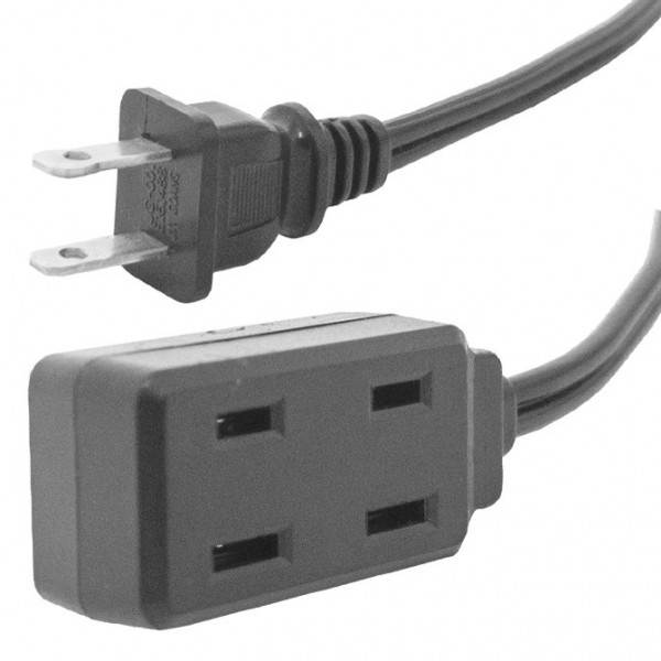 Calrad 55-786-15 UL Listed indoor 2-Prong standard AC extension cord