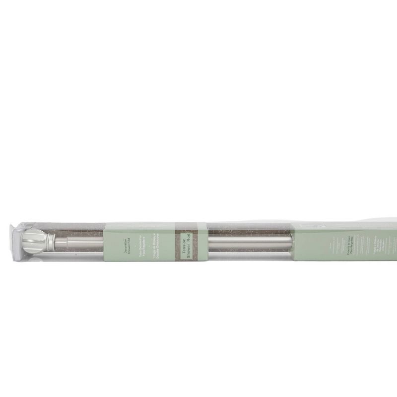 Shower Curtain Rod Silver - Elegant Home Fashions