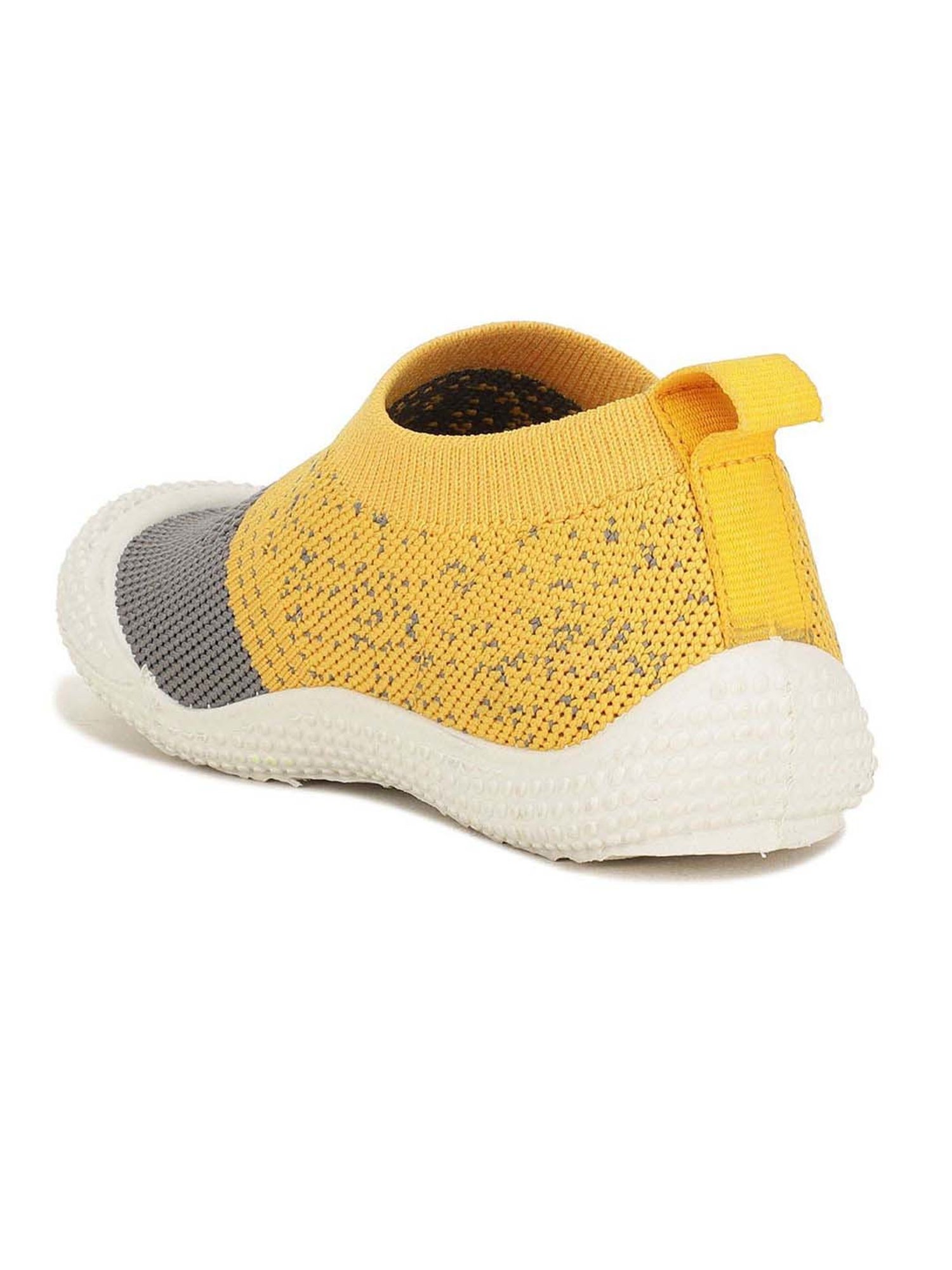 Bubblegummers by Bata Kids Grey & Yellow Casual Slip-Ons