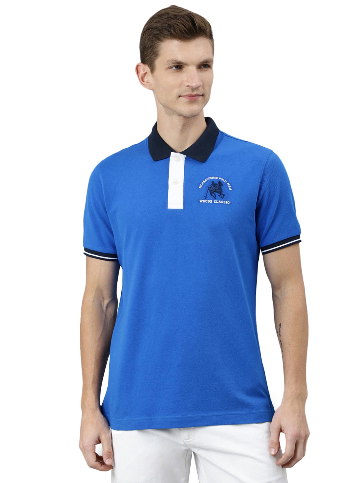 Woods Blue Polo T-Shirt
