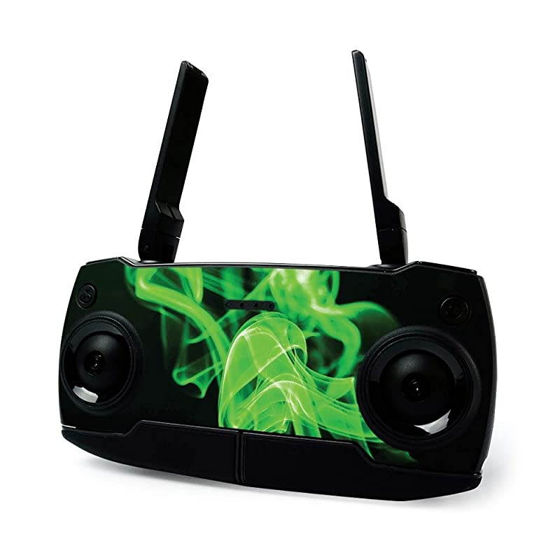Skin for DJI Mavic Mini Portable Drone Quadcopter Green Flames | Protective Durable and Unique Vinyl Decal wrap Cover | Easy to Apply Remove and Change Styles | Made in The USA
