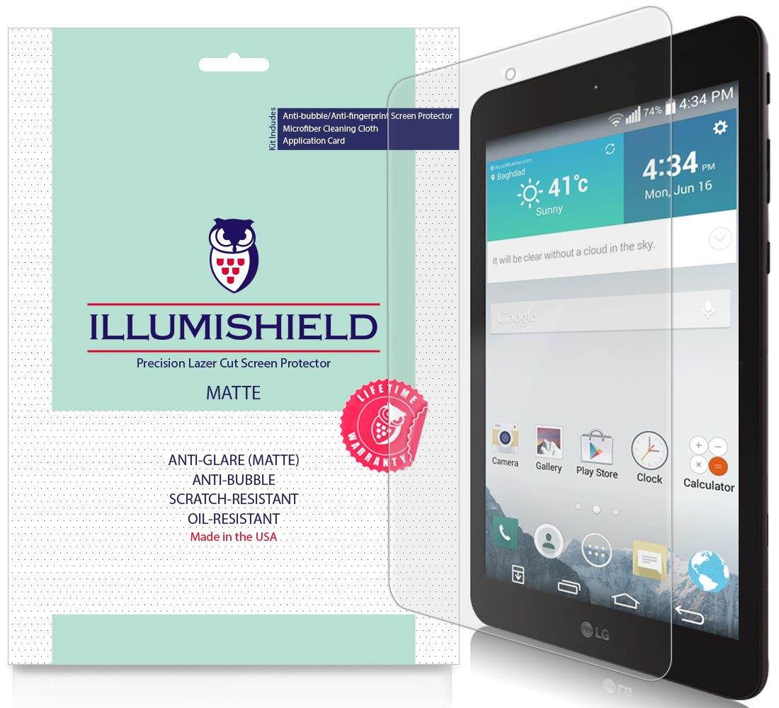 iLLumiShield Matte Screen Protector Compatible with LG G PAD F2 8.0 (2-Pack) Anti-Glare Shield Anti-Bubble and Anti-Fingerprint PET Film