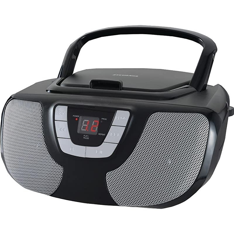 Portable CD Player Boom Box with AMFM Radio Black