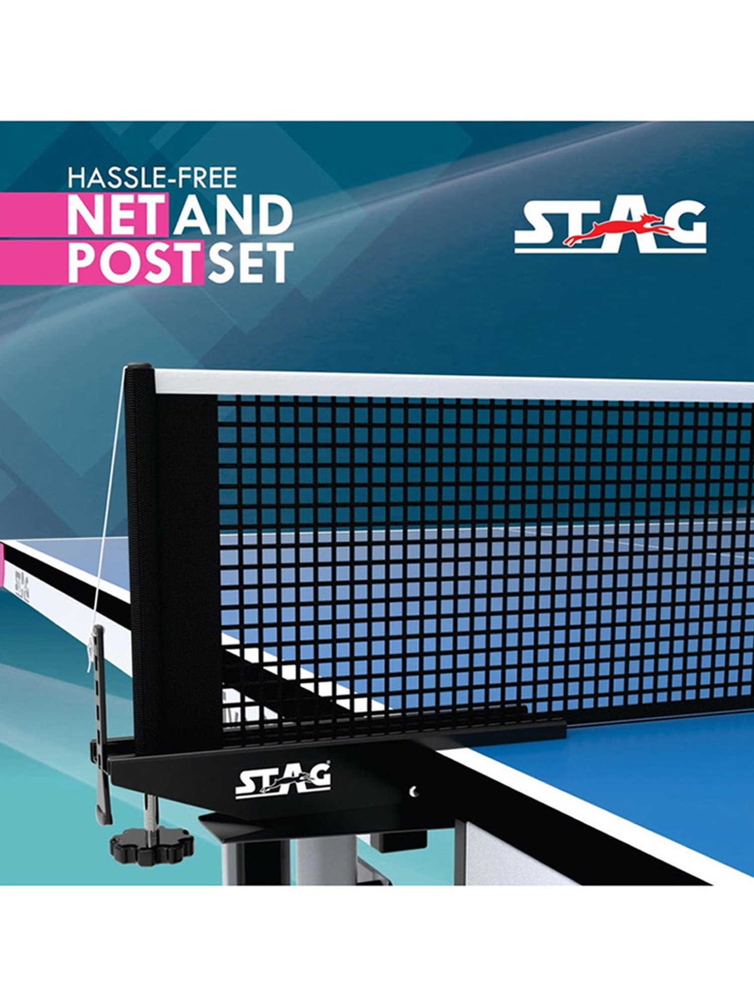 Stag Global 22mm Active Series Professional Quick Easy Setup Table Tennis Table (Blue)