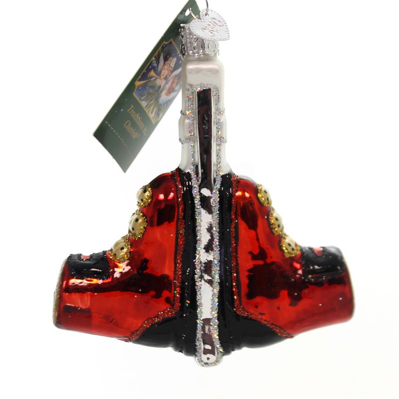 Old World Christmas 4.0" Ski Boots Ornament Snow Slopes  -  Tree Ornaments