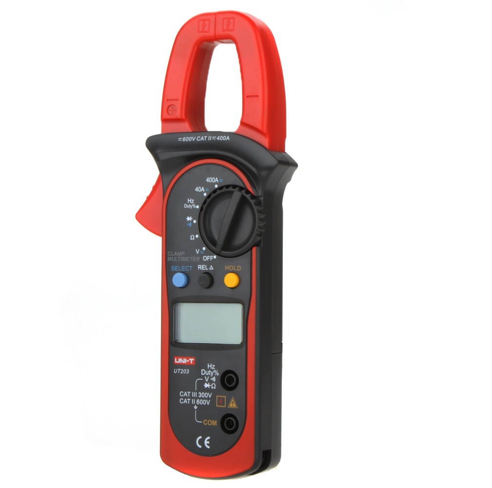 UNI-T UT203 400A AC/DC Auto Range Digital Clamp Multimeter w/Voltage Resistance Frequency Test
