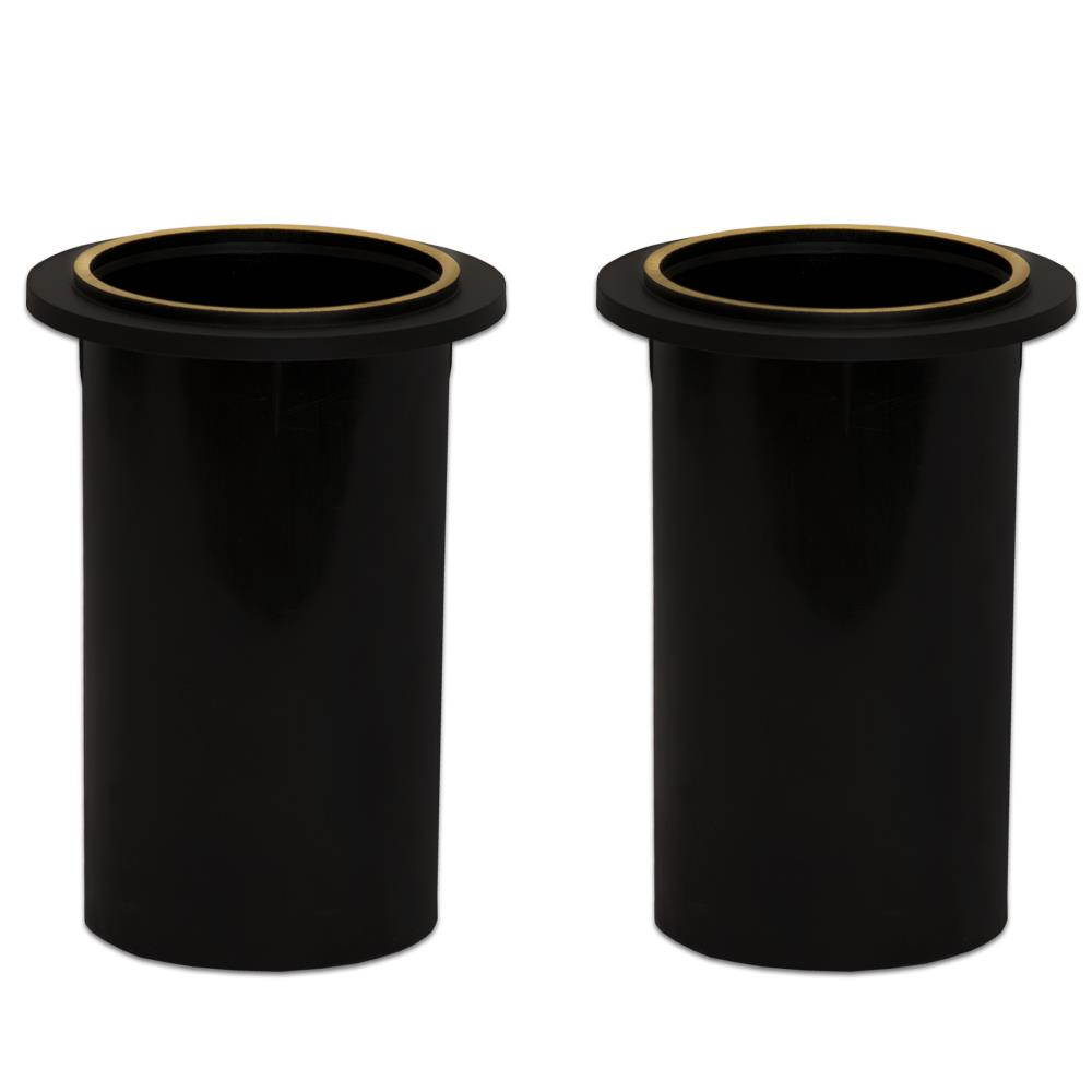 2 Goldwood Sound PT-306/SG Speaker Cabinet Port Tubes with Screens and Gold Trim Bass Ports