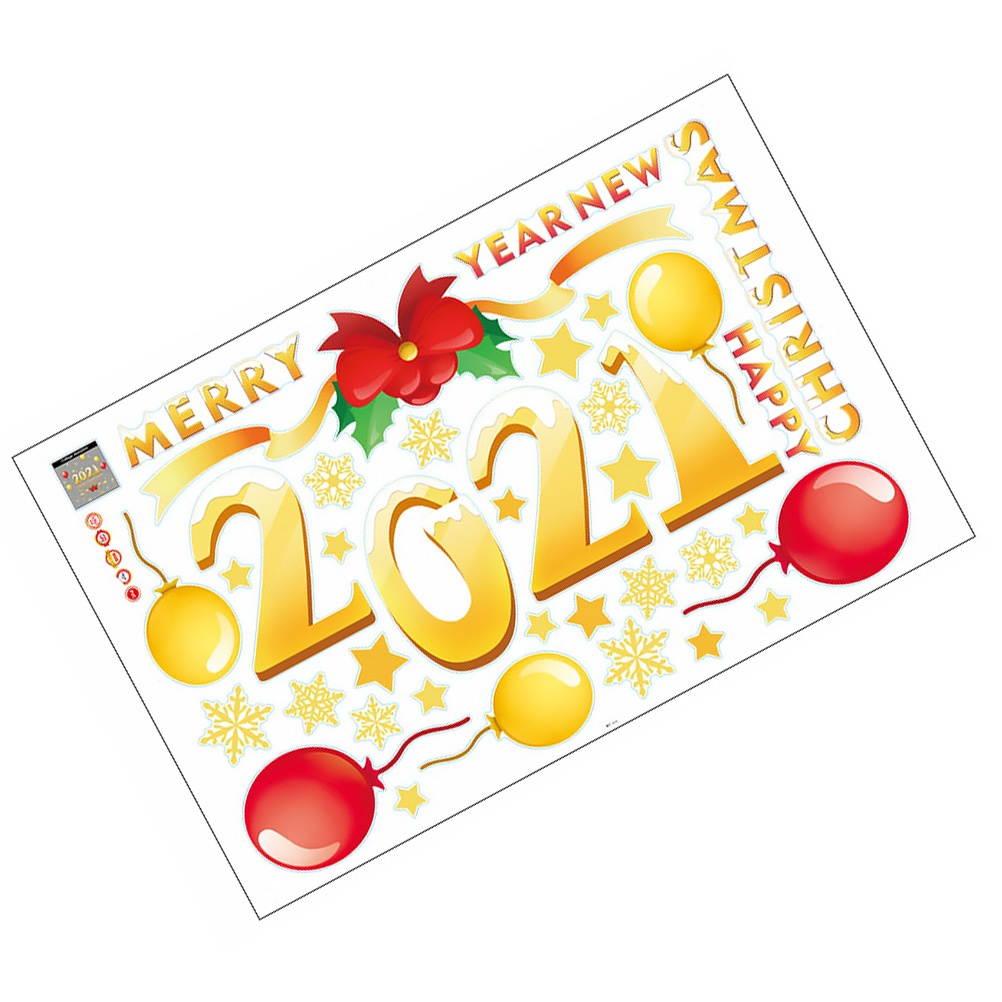 Christmas Window Clings Adhesive Static Adorable Festival Window Sticker