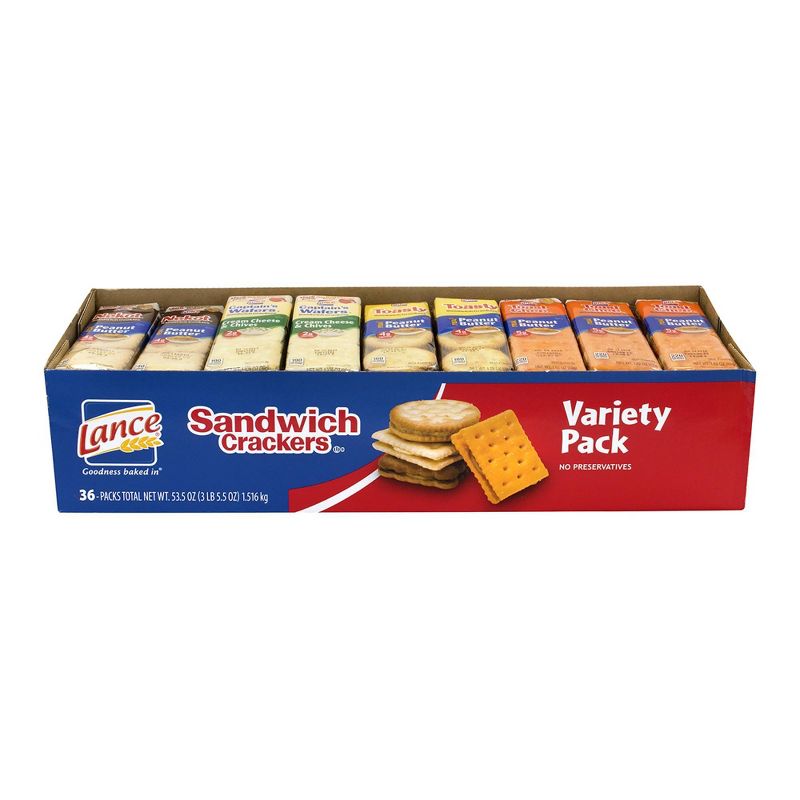 Lance Sandwich Crackers Variety Pack 36ct