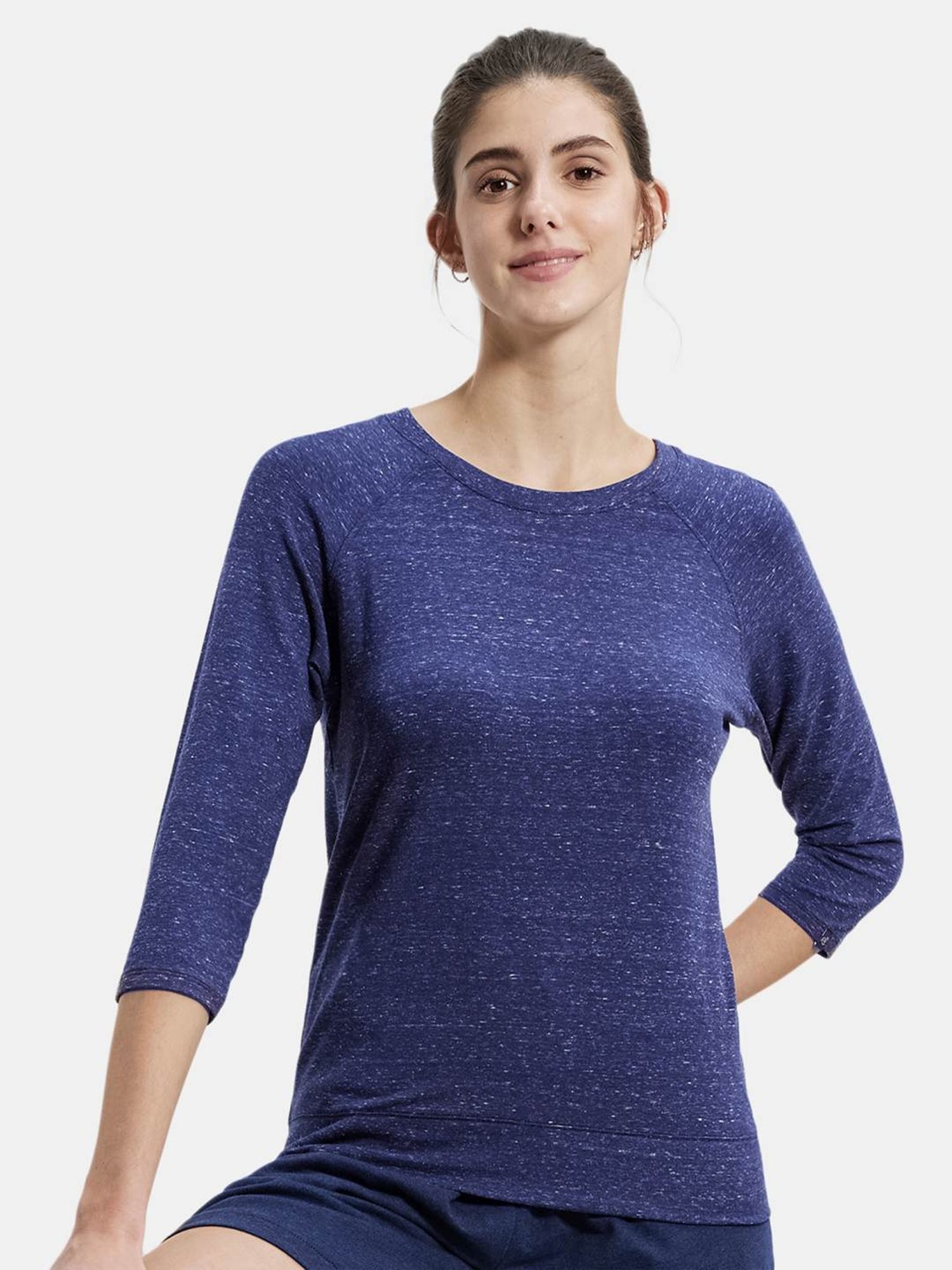 Jockey AW14 Women's Super Combed Cotton Viscose Regular Fit Solid Three Quarter Sleeve T-Shirt