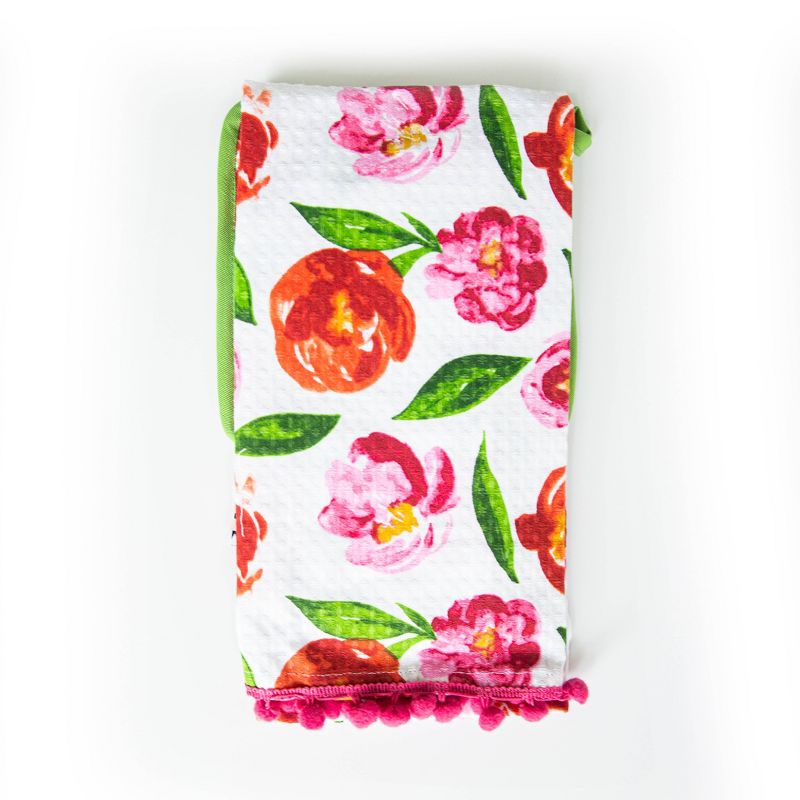 3pc Cotton Peony Kitchen Textile Set - Simply Whimsical