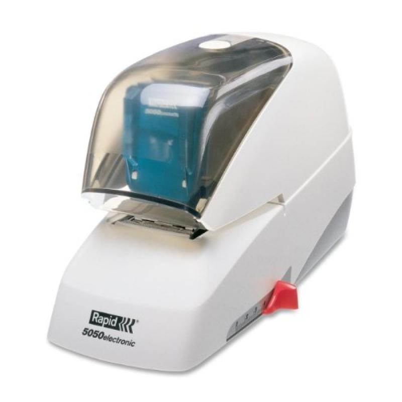 Rapid 5050e Professional Electric Stapler - Electric Stapler - 60 Sheets Capacity - 5000 Staples Capacity - White