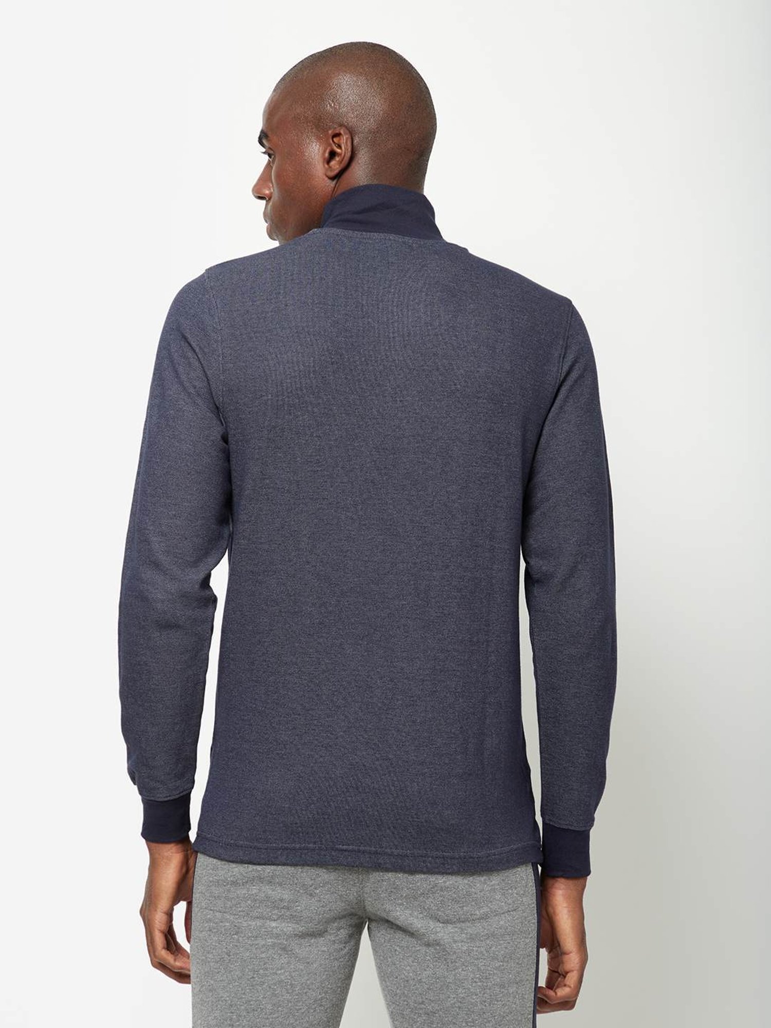 Sporto Navy Denim Slim Fit T-Shirt