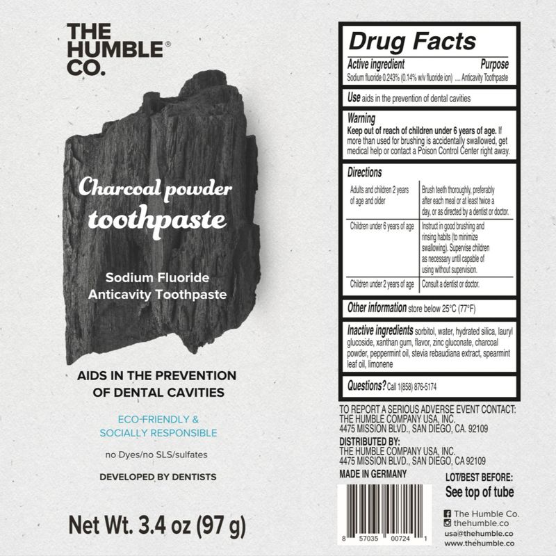 The Humble Co. Charcoal Toothpaste - 2.54oz