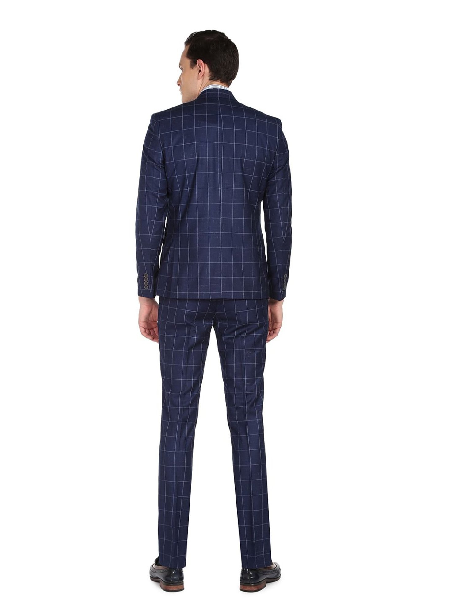 AD by Arvind Blue Notch Lapel 3 - Piece Suit