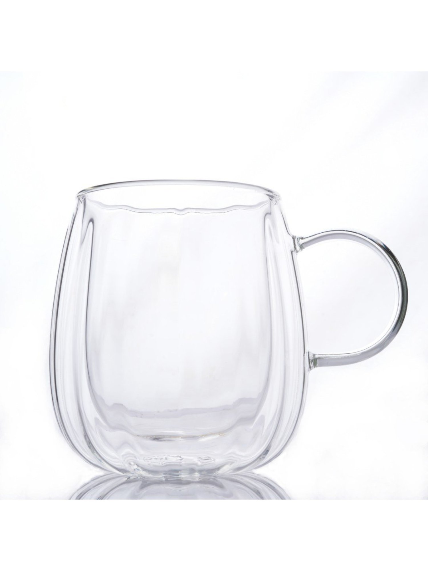 Femora Transparent Borosilicate Double Wall Coffee Cup - Set of 4 (250ml)