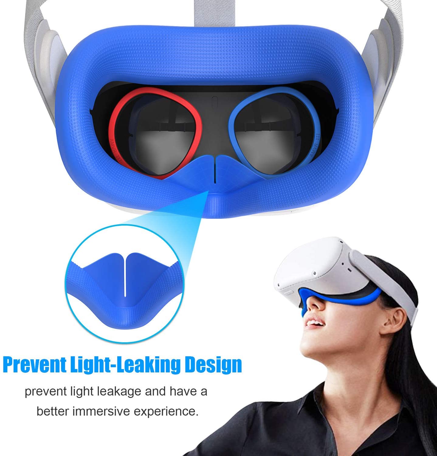 2 Pairs Oculus Quest 2 Elite Washable Silicone Handle Protective Cover