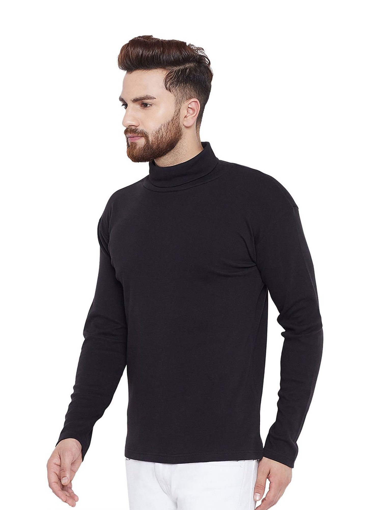 Hypernation Black High Neck T-Shirt